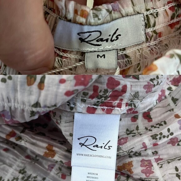 Rails Addison Size M Ambrosia Disty Floral Tiered Pullon Smocked Mini NEW Skirt - Picture 7 of 8